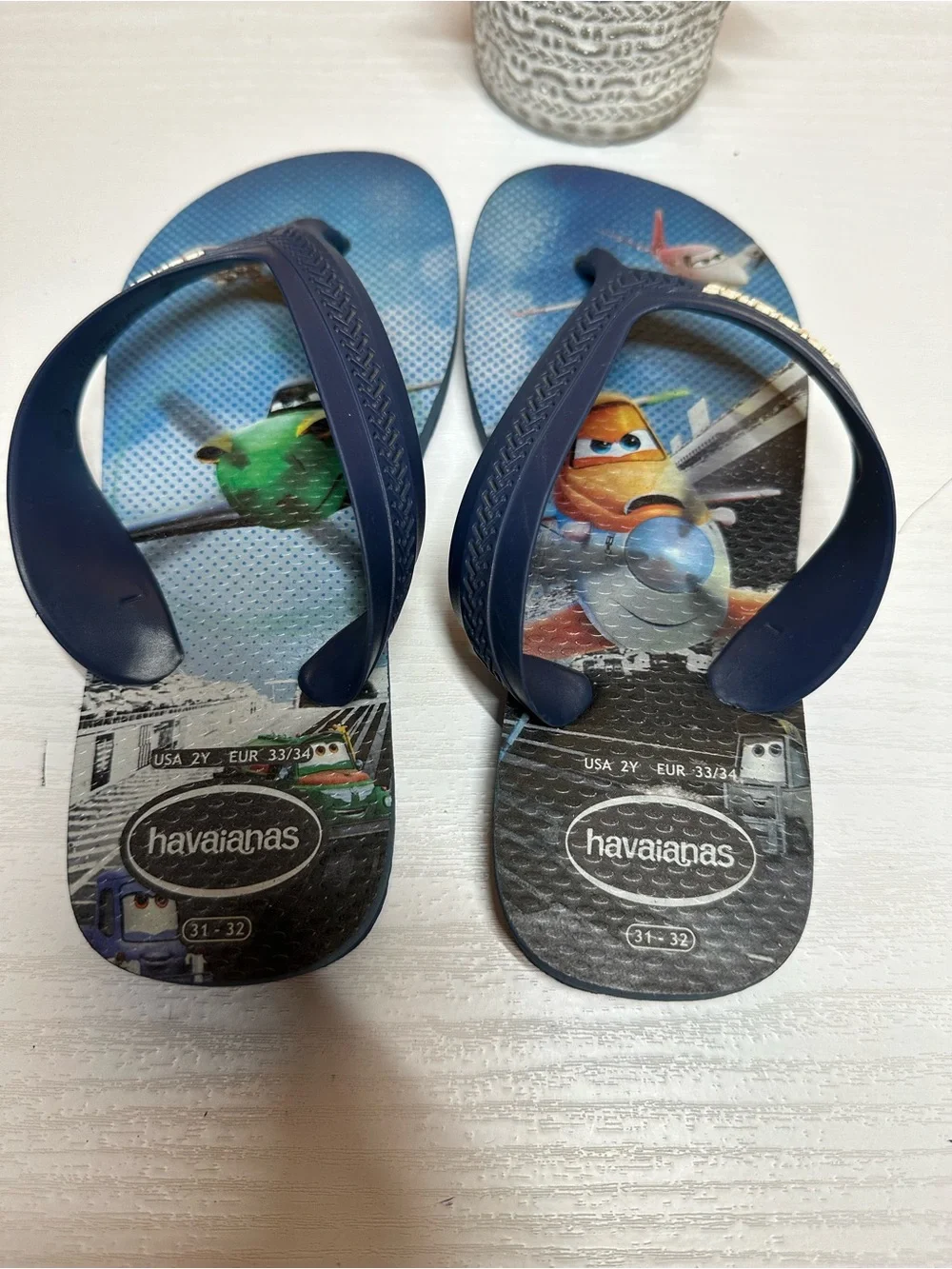 Havaianas Blue Graphic Flip Flops